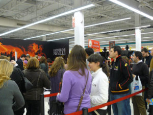 Queue for book signing 