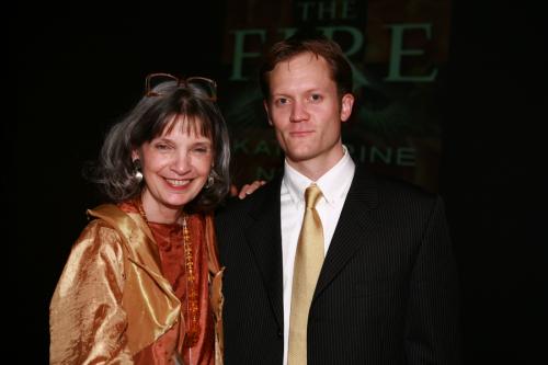 Katherine with the editor of THE FIRE, Mark Tavani