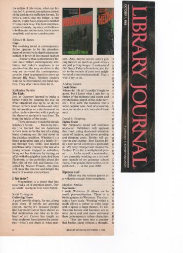 'First Novelists' Library Journal 1988 p2