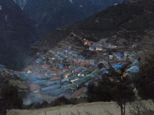 25 - This is a view of the Namche Bazaar, the last big village to buy things and get cash before heading deeper into the mountains towards Everest.