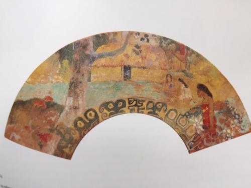 Gauguin decorated fan
